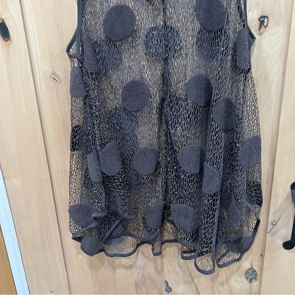 Heydari Sheer Netting Swing Polka dots Blouse Top Size 1 Rare - Picture 4 of 13